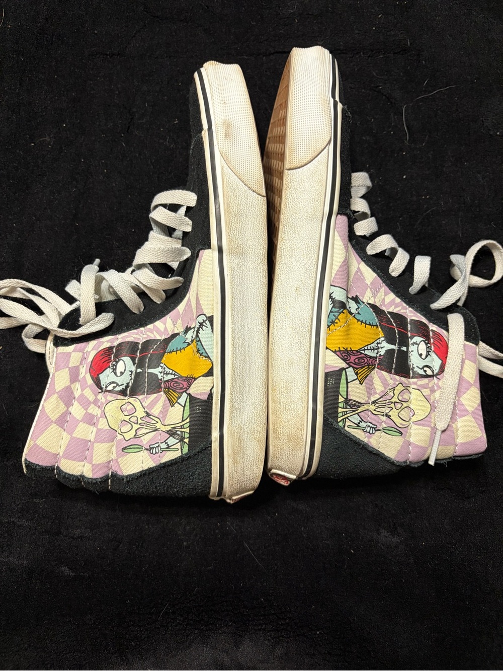 Vans High-Top Skate Sneakers in Pink Black with Graphic Print